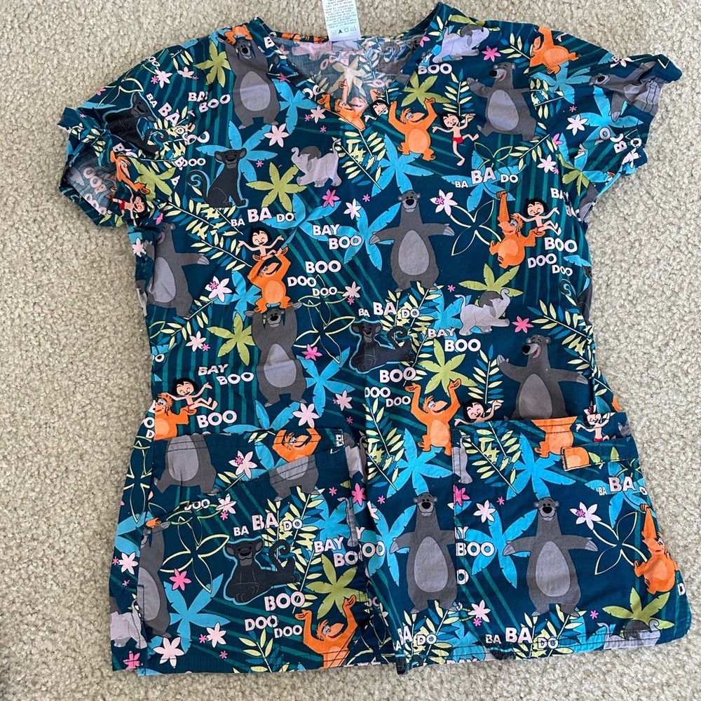 Jungle book scrub top